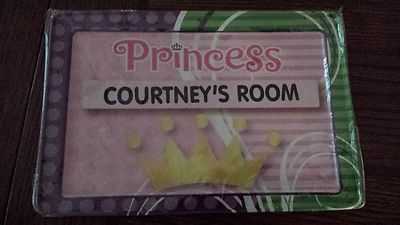 Princess Kids' Room Tin Name Plate Sign 5x7 - Assorted Names