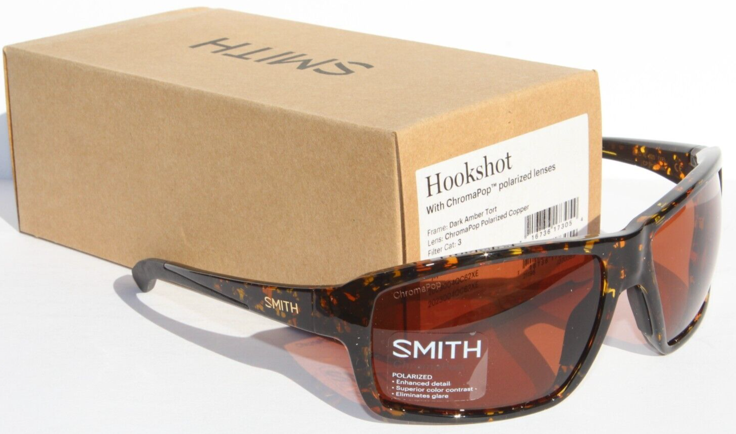 SMITH OPTICS Hookshot POLARIZED Sunglasses Amber Tortoise/ChromaPop Copper NEW eBay