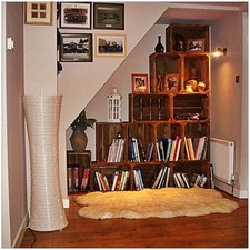 EUROPEAN VINTAGE WOODEN APPLE BOX / CRATE - SHELVES STORAGE BOOKCASE DISPLAY....