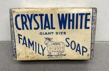 Vintage Crystal White Colgate Palmolive Peet Giant Size Family Soap Bar