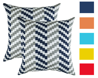 TreeWool, (2er Pack) gestufte Chevron Akzent Baumwolle dekorative Kissenbezüge