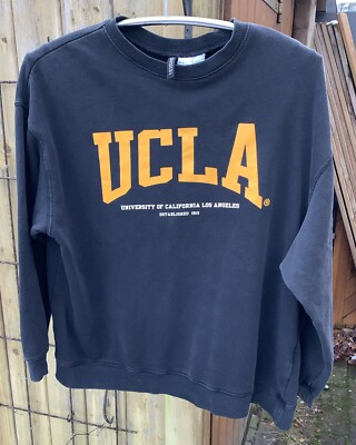 H&M DIVIDED UCLA Damen Sweatshirt Gr. M in Schwarz / Gebraucht