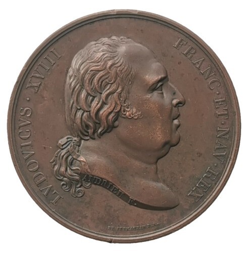 MED 134. Médaille Louis XVIII 1823 par De Puymaurin - Imagen 1 de 2