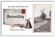 c1920's Just A Few Little Words From Forest City Correspondence Iowa IA Postcard