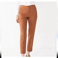 Nine West Nutmeg Camel Orange Tapered Trousers Slacks - Size 16