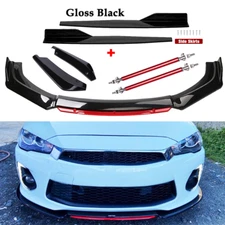 Front Bumper Lip Spoiler Splitter Rear Lip Side Skirt For Mitsubishi Lancer GTS