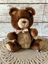 Dakin Fun Farm 1983 9" Vintage Brown Teddy Bear Stuffed Animal Plush