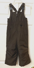 Lands End Snow Bib Brown Kids Boys or Girls sz 4