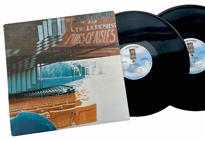JONI MITCHELL AND THE L.A. EXPRESS:MILES OF AISLES Vinyl 2LP 1974 Asylum VG/VG