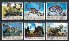  Angola - 2000 6v. CTO NH Dinosaurs Animals Depredators