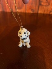 Gisela Graham Dalmatian Puppy Necklace With Gold Chain  Bell dog lover gift