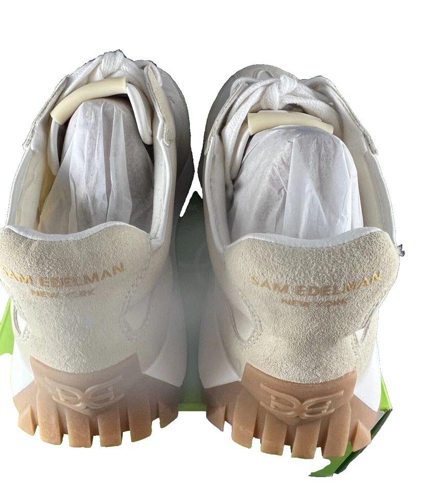 Tênis Feminino Sam Edelman Langley Camurça Branca com Cadarço NOVO NA CAIXA - Imagem 4 de 4