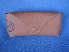 RAY-BAN Aviator Luxottica Sunglasses Hard Case  OEM Tan Brown With Velvet Liner