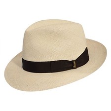 Borsalino Fino Panama Fedora-2 1/2" Brim -Made in Italy- 100 Straw- 8 Colors