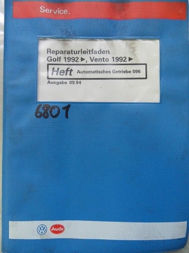 Werkstattbuch Reparaturleitfaden VW Golf Vento Automatisches Getriebe 096 6801
