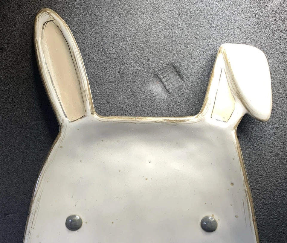 MUD PIE BUNNY CHIP AND DIP TRAY 仅 14 英寸 X 8 英寸可爱! 2021,陶瓷,中国 — 第 3/4 张图片
