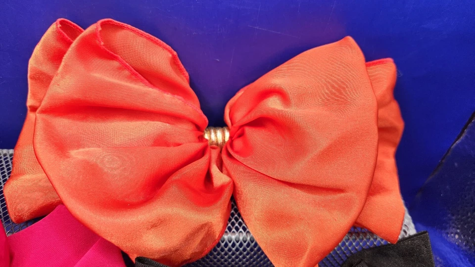 Lot of 5- 1980's-Hair Barrette Clip-Orange, Purple, Black, Silver, Pink Vintage - Image 2 of 4