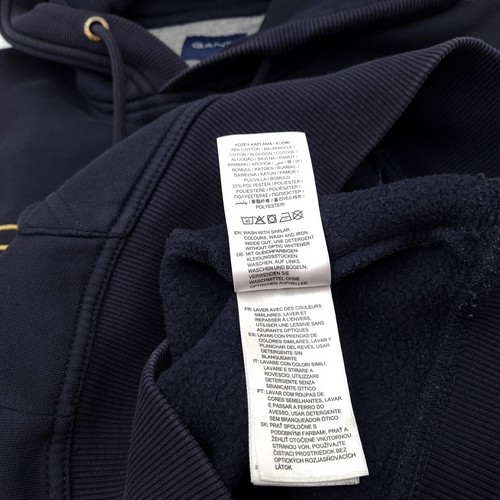 GANT Hoodie Hooded Jumper Trousers Active Suit Men Blue Va7 Size XS - Picture 8 of 15