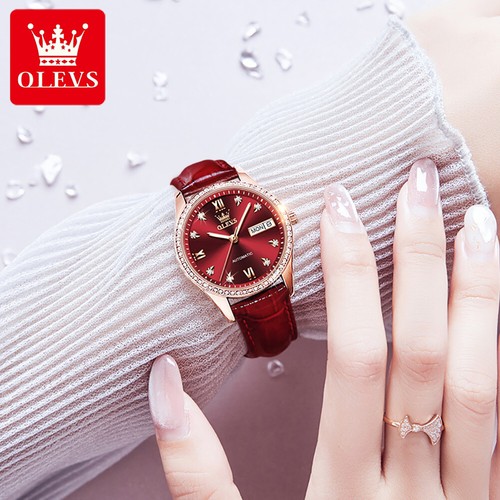 OLEVS Women's Automatic Mechanical Watch Fashion Diamond Waterproof Wristwatches - Picture 7 of 14