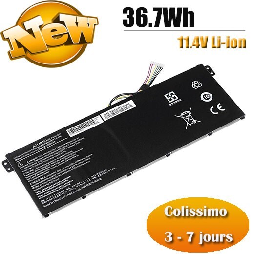 Batterie AC14B13J pour Acer - Modèle 11.4V 30Wh noir pour PC portable
