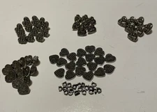 Silver Tone Metal Shank Buttons~2 sets of 7~1 set of 12~1 set of 13 &1 set of 19