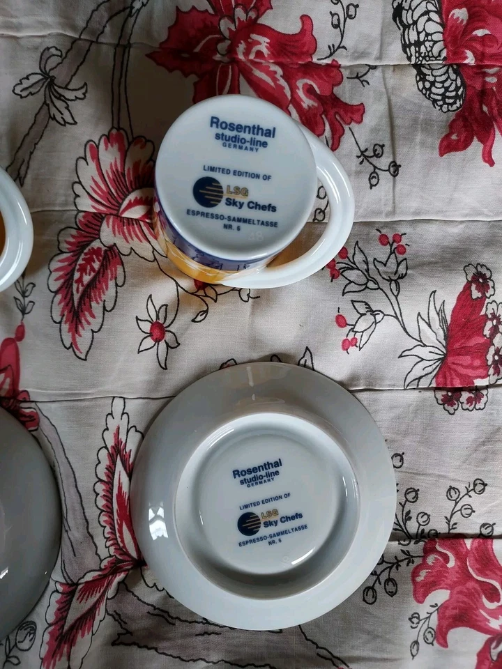 6 Tasses Expresso Rosenthal Studio-line Édition Limitée LSG/Sky - Photo 4/4