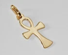 9ct Yellow Gold ANKH Cross Pendant - Solid - New
