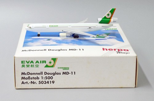 EVA Air MD-11 Reg: B-16101 Herpa Scale 1:500 Diecast Model 503419 Last two!! - Picture 1 of 8