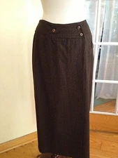 Handmacher Sport Women's Vintage Skirt Brown And Black Wool Blend Size 12 NWOT