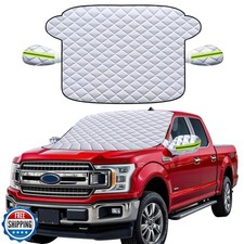 Heavy Duty Windshield Cover for Winter Ice Snow Frost, Longer and Wider to fi