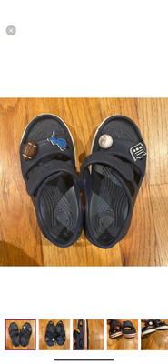 crocs size 10 c boys detroit Tigers Lions