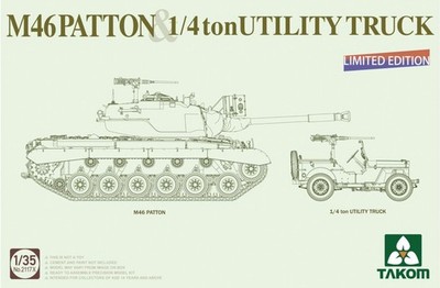 Takom 2117x * M46 Patton & 1/4 ton Utility Truck * 1:35*NEU+OVP*Limited Edition
