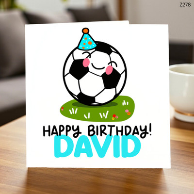 Personalisierte Happy Birthday Fußballkarte - lustiges Fußballdesign