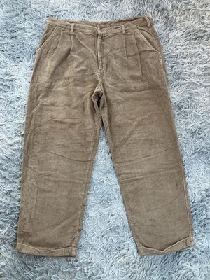 Ciro Citterio Ripp Samt Hose Vintage 90er beige 38x32 Italy Retro Style