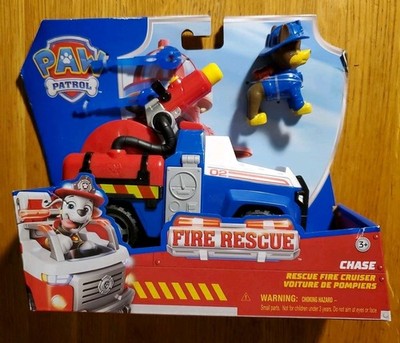 Paw Patrol Fire Rescue With Chase Figure Rescue Fire Cruiser Truck Launcher 2024