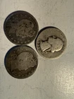 Lot Of 3 Silver Quarters. 2 Barbers BEAUTIFUL !!