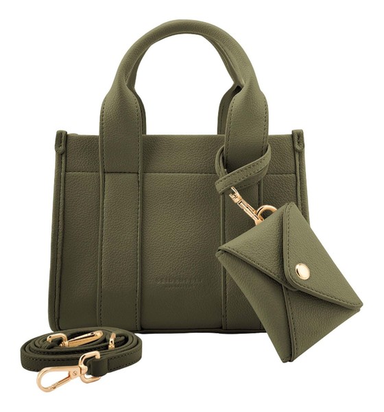 Seidenfelt Manufaktur Meloy Mini Tote Handtasche Tasche Olive OlivgrüN Neu-image