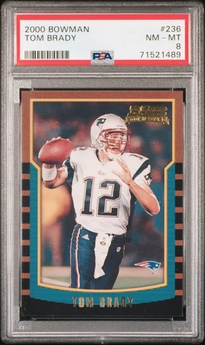 2000 Bowman Tom Brady Rookie Card #236 (RC) PSA 8 Near Mint / Mint