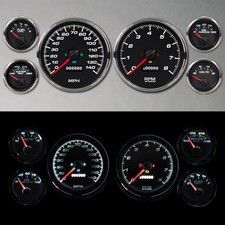 New Vintage Usa 01659-91 Performance 6 Gauge Kit Black