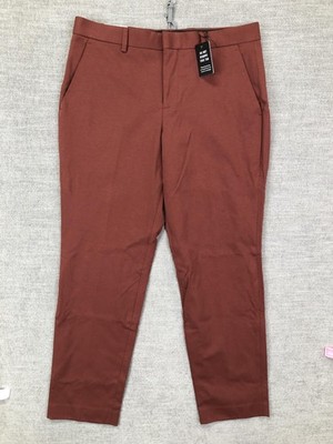 Express Pants Mens 32x30 Brown 4-Way Hyper Stretch Slim Fit Chino Tapered Casual