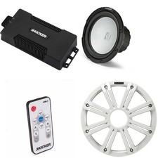 Kicker 48PXA6001 Weatherproof Powersport Mono Amp 10" 2 Ohm Free-Air Marine...