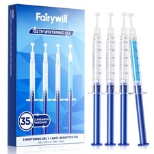 4x Fairywill Teeth Whitening Gel Syringe Refill 35 3ml Carbamide Peroxide Kits