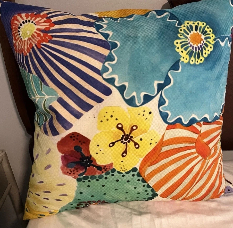 "Cojín gigante Missoni Home Passiflora 60 pulgadas almohada decorativa 60x60""" Foto 4 de 4
