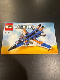 LEGO CREATOR: Thunder Wings 31008,  %100 Done, JUST THE PLANE And Manual, No Box