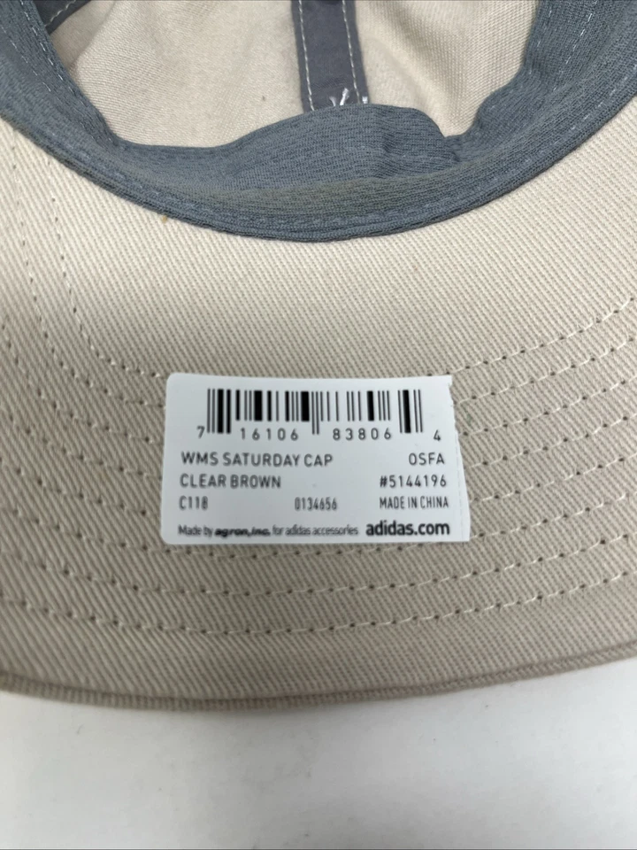 ADIDAS Climalite Saturday Gorra Sombrero Mujer Calce Tenis Golf Correr Correr NUEVO Marrón Tostado Foto 4 de 4