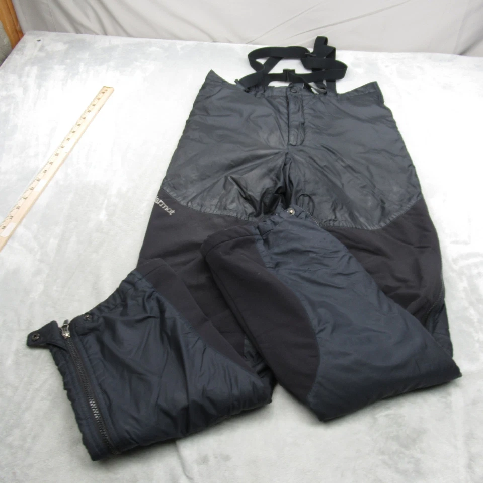Marmot Snow Bibs Pants Mens Large Black Insulated Water Resistant Ski 32x33 - Image 2 of 4