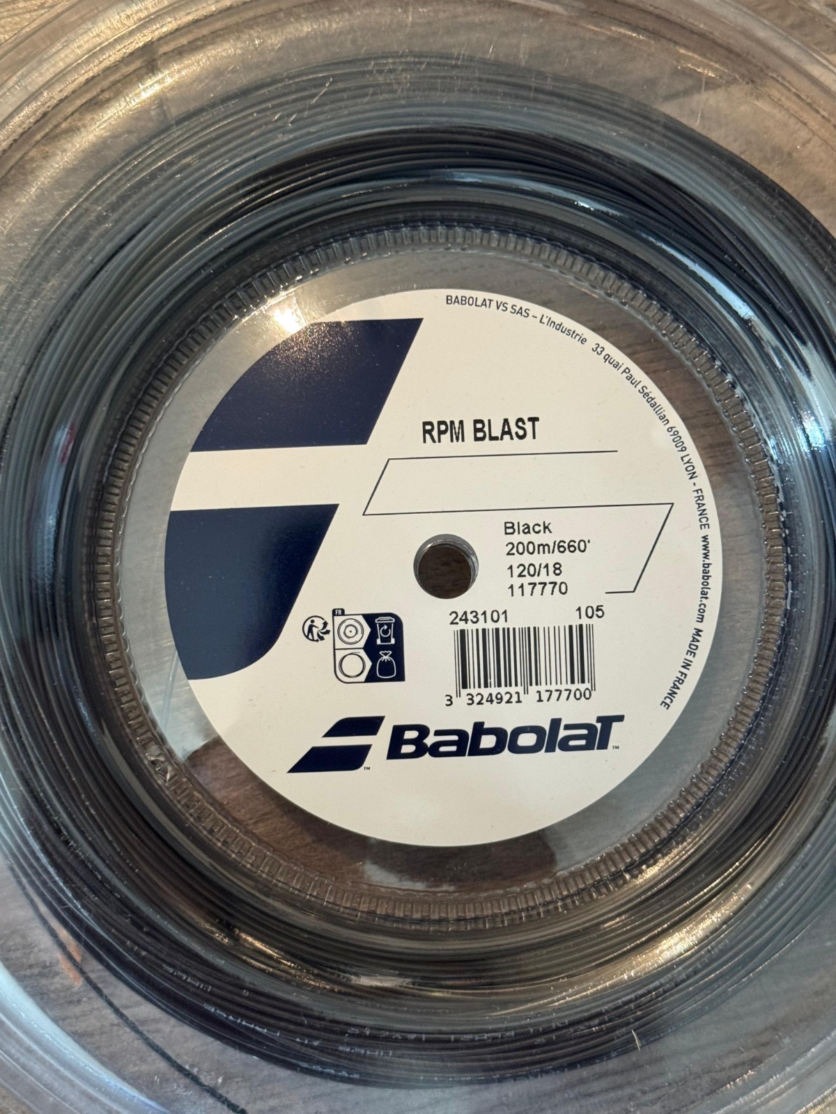 Babolat RPM Blast 18g 1.20mm 660ft 200m Full Tennis String R