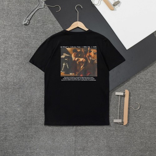 OFF WHITE character print series oversized men and women, short-sleeved T-shirt - Picture 10 of 11