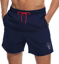 Beach Shorts Swim Trunks Quick Dry Men'S Bathing Suit with Mesh Lining/Side Pock