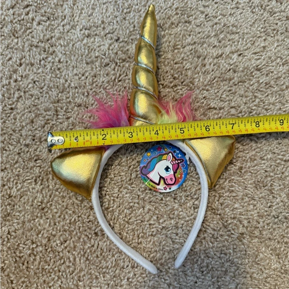 Diadema unicornio dorada con detalles coloridos nueva con etiquetas Foto 4 de 4